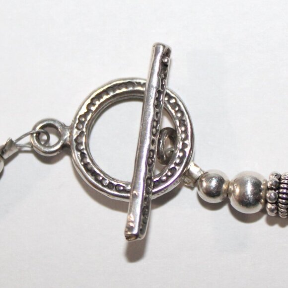 Sterling Silver Handmade Beaded Bracelet - Picture 4 of 6